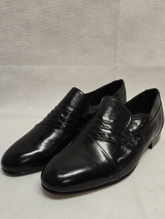 hydepark Other - Hydepark Men's Black Leather Slip-On Dress Shoes 9.5